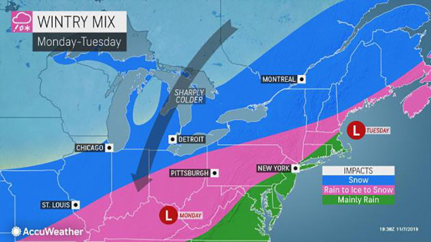 First snowstorm of the season possible for Montreal